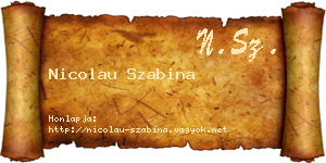 Nicolau Szabina névjegykártya