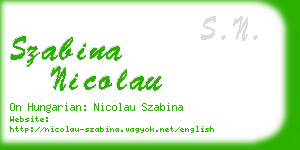 szabina nicolau business card
